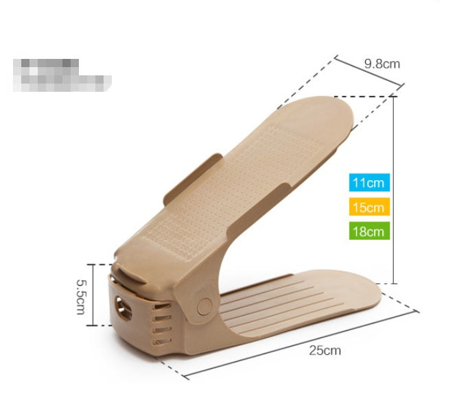 Adjustable Double Stand Shoe Rack Storage Organizer