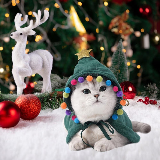 Christmas Halloween Cat Cape Costume