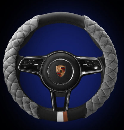 Cute Plush Winter Steering Wheel Cover 38cm