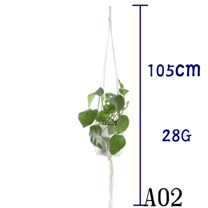 Beige Cotton Rope Plant Hanger