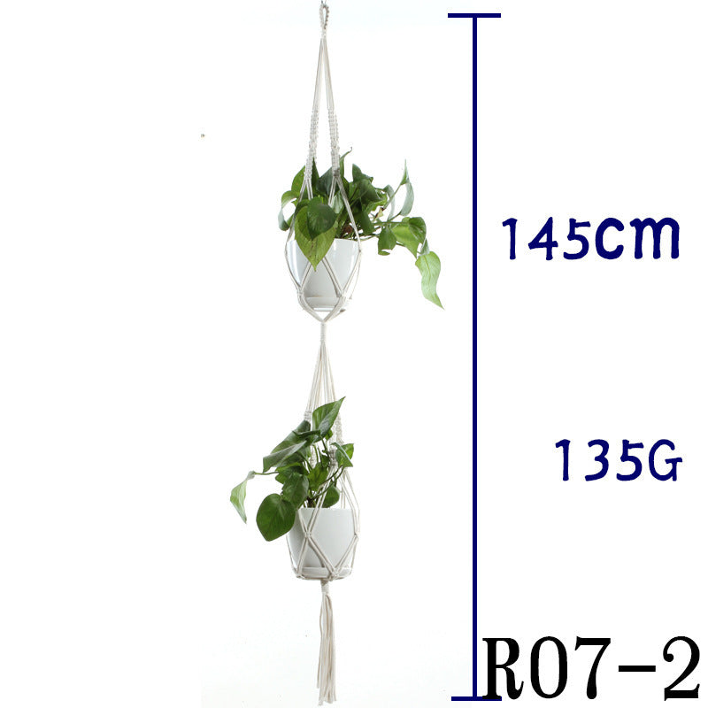 Beige Cotton Rope Plant Hanger