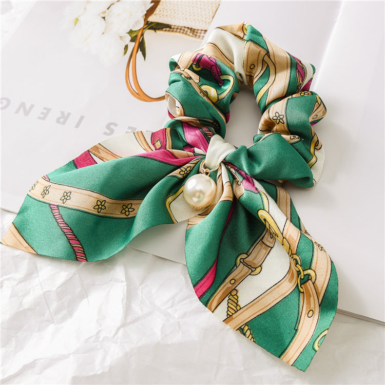 Pearl Bow Hair Rope