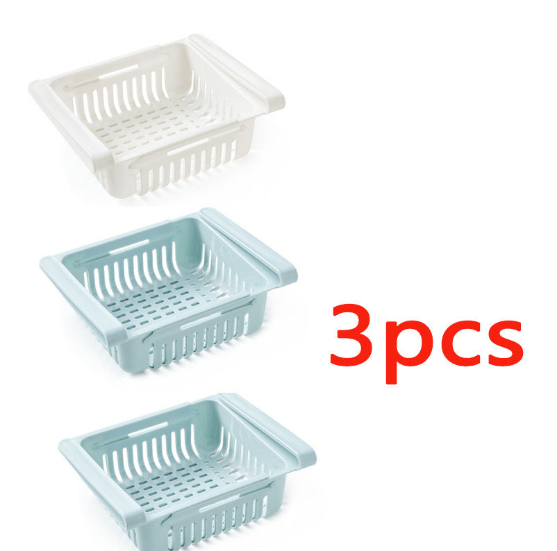 Stretchable Multifunction Refrigerator Storage Basket