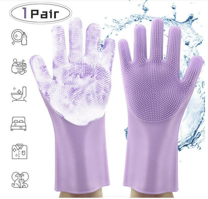 Silicone Heat-Resistant Scrubbing Gloves