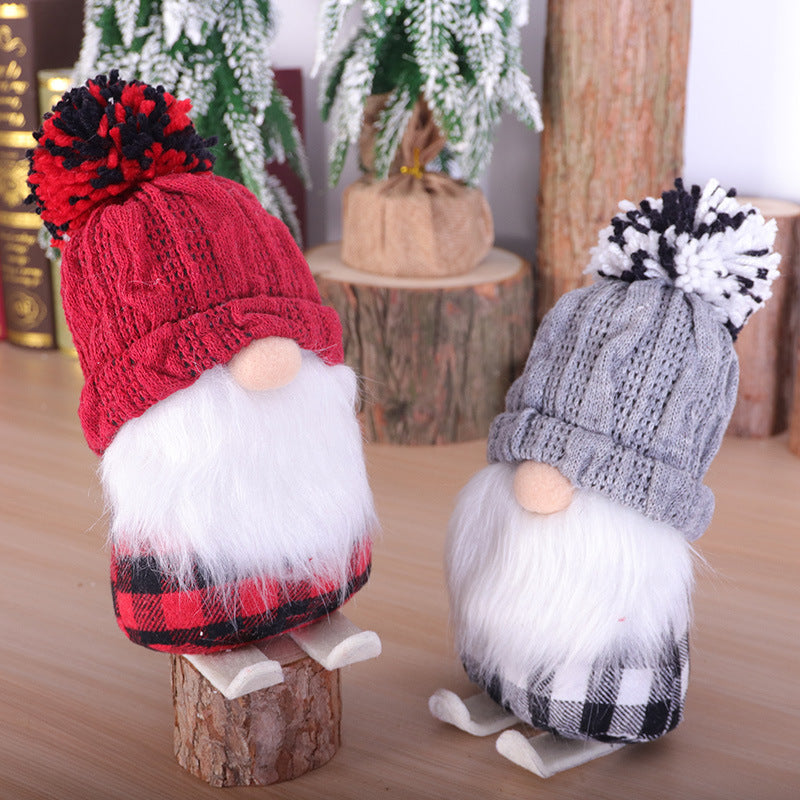 Christmas Ski Doll, Small Ornaments, Decoration Supplies