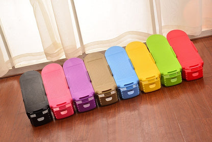 Adjustable Double Stand Shoe Rack Storage Organizer