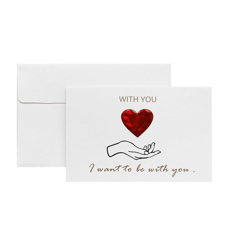 Red Heart Greeting Card Forever Love