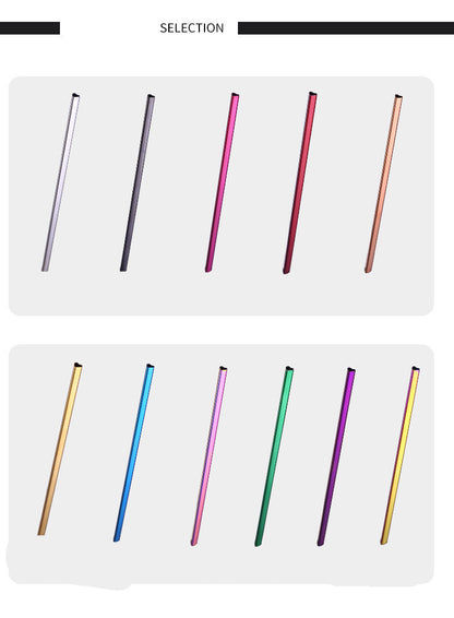 Reusable Metal Heart-shaped Drinking Straws Set