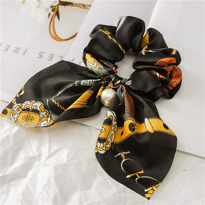 Pearl Bow Hair Rope