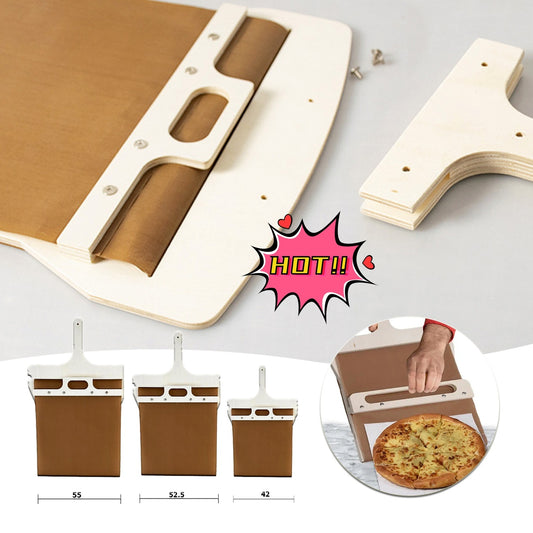 Sliding Pizza Peel Wooden Handle Transfer Shovel