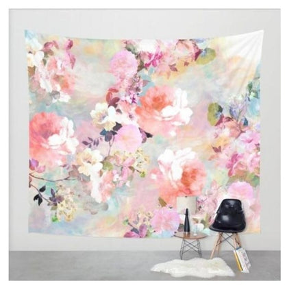 Love Of A Flower Wall Tapestry Wall Hanging Wall Decor Bedspread Blanket Curtain
