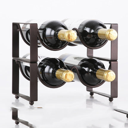 Stackable Wine Bottle Rack Display Shelf