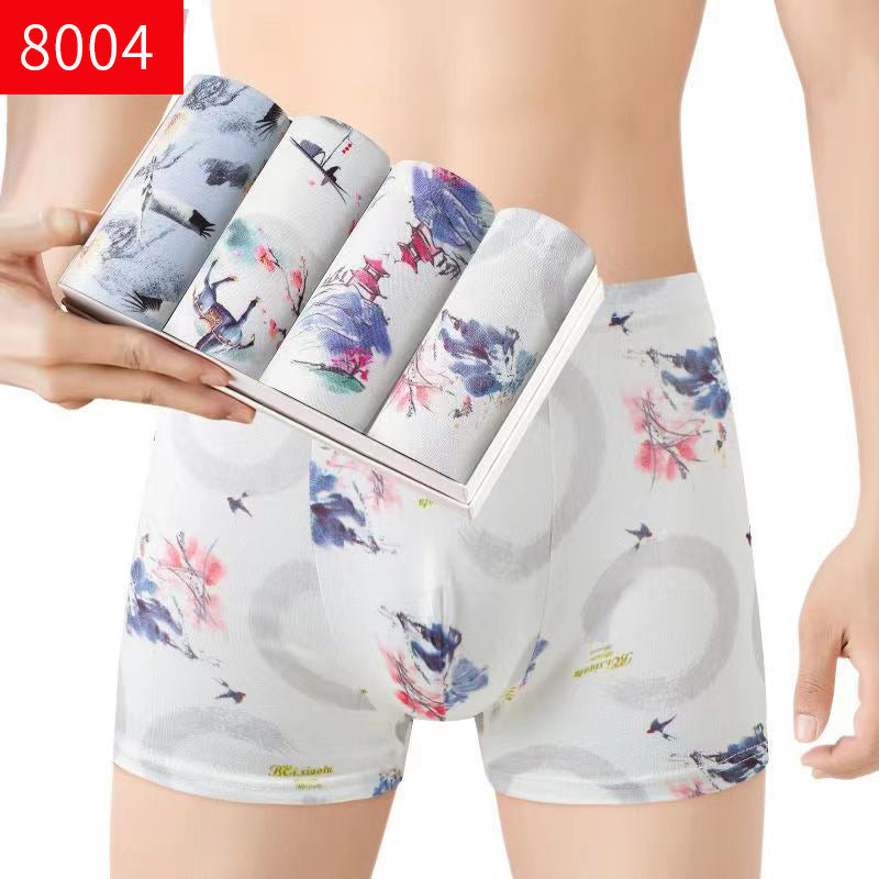 Men's Mid-waist Breathable Boxer Underwear