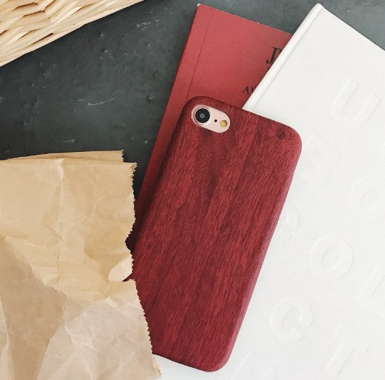 Ultra-Thin Wooden Handset Case with Leather Cover