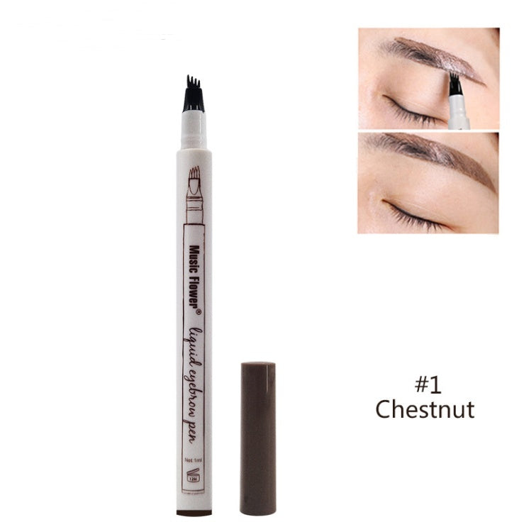 Waterproof Four-Claw Eyebrow Pen - Natural Eyebrow Tint Fork Tip Pencil