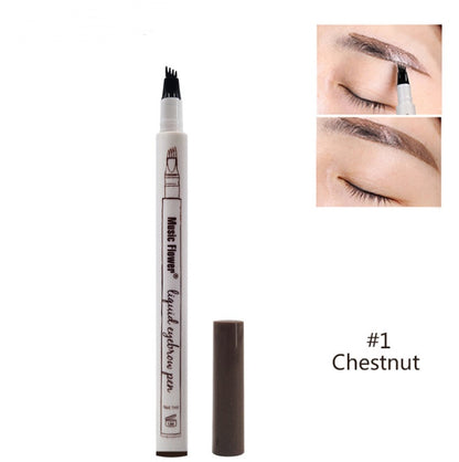 Waterproof Four-Claw Eyebrow Pen - Natural Eyebrow Tint Fork Tip Pencil