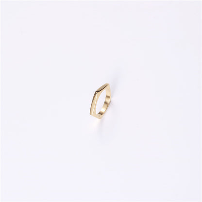 18K Gold Plated Simple Cold Style Celebrity Ring