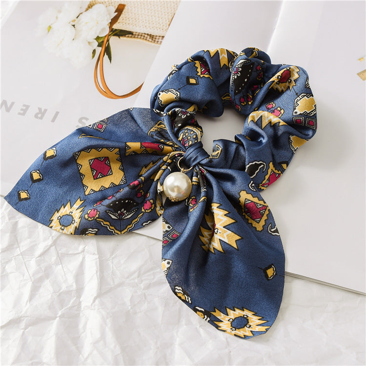 Pearl Bow Hair Rope