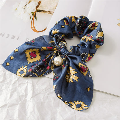 Pearl Bow Hair Rope