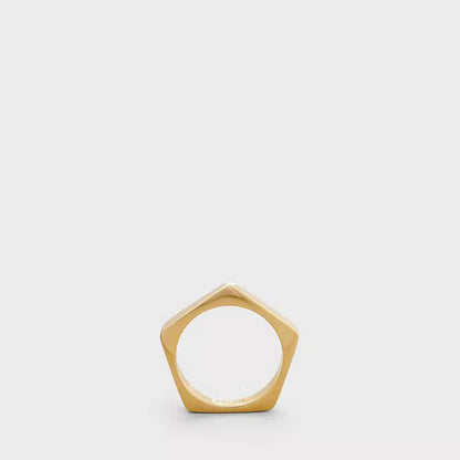 18K Gold Plated Simple Cold Style Celebrity Ring