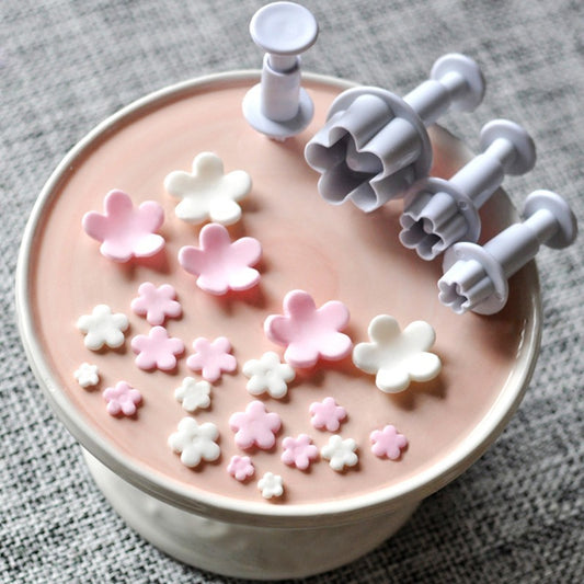 4pcs Plum Flower Fondant Cutter Tool