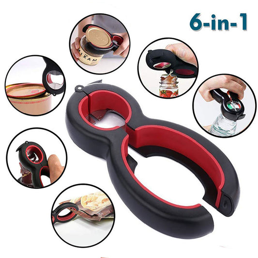 Multifunctional 6-in-1 Bottle and Can Opener