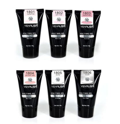 Venalisa Poly Nail Gel Kit - Transparent Crystal Camouflage Set