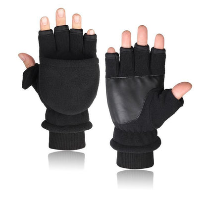 Double-layer Velvet Flip Touch Screen Gloves