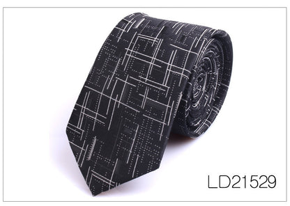 Men's 6cm Flower Graffiti Yarn-dyed Tie