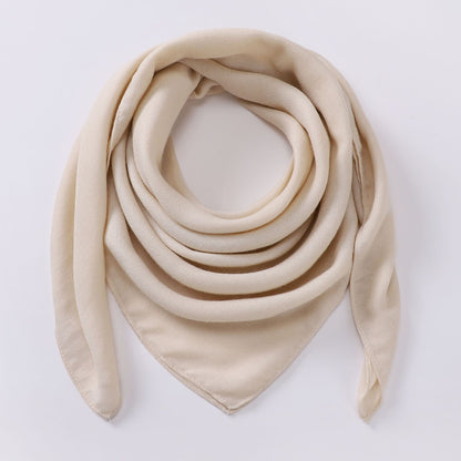 Women's Cotton And Linen Solid Color Retro Artistic Scarf