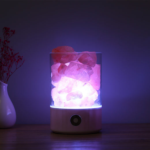 مصباح ملح الهيمالايا البلوري LED بمنفذ USB