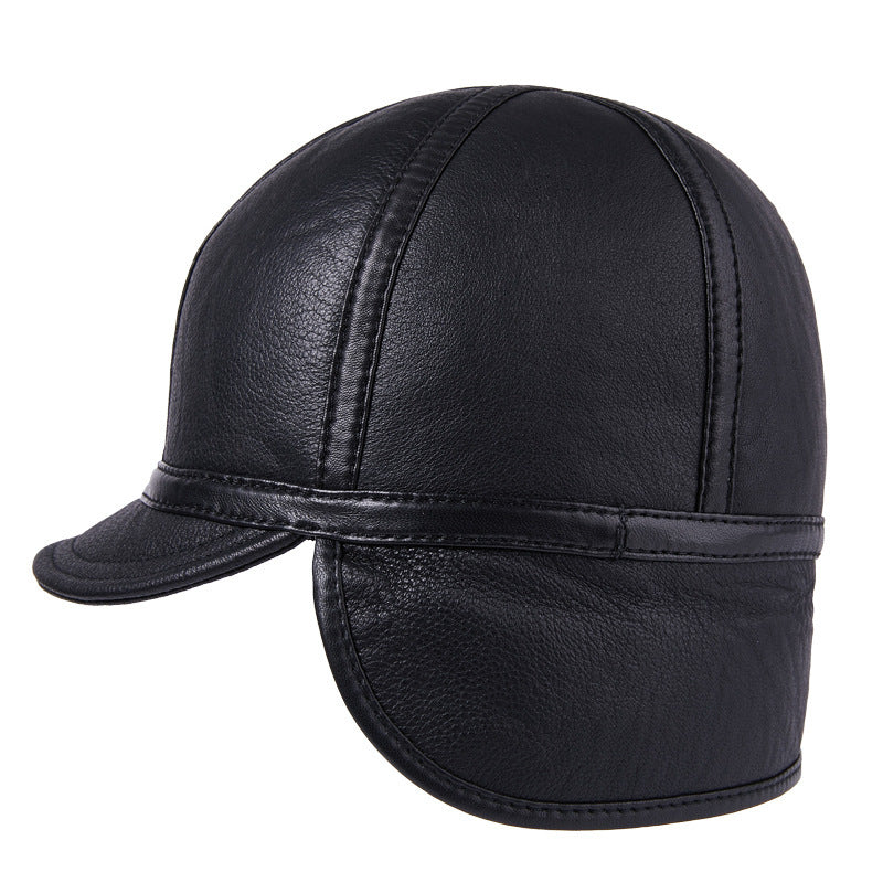 Casual Leather Men's Winter Sheepskin Thermal Hat