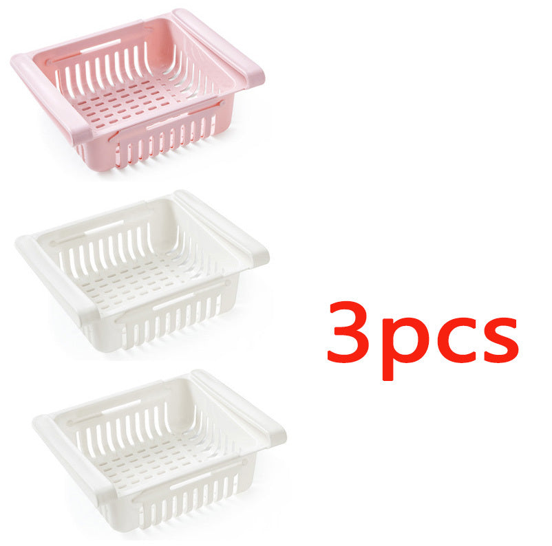 Stretchable Multifunction Refrigerator Storage Basket
