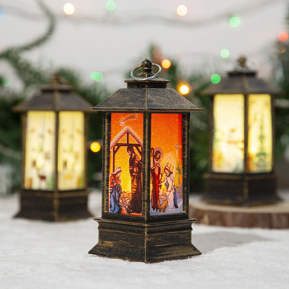 Christmas Santa Claus LED Oil Lamp Night Light