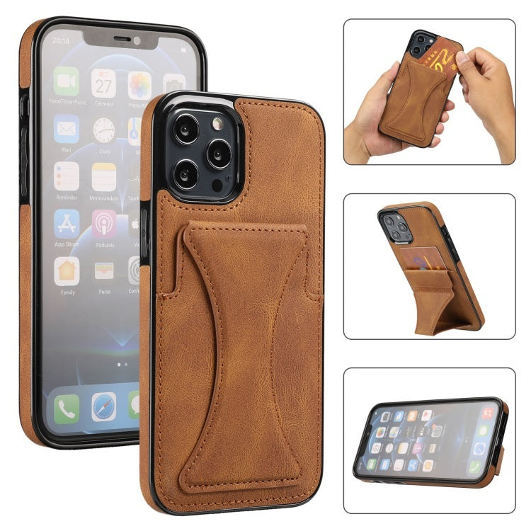Leather Wallet Phone Case Card Holder Kickstand