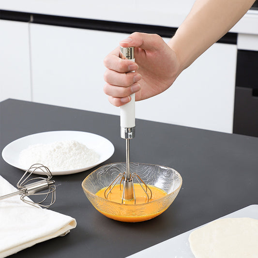 Semi-automatic Stainless Steel Egg Beater and Whisk