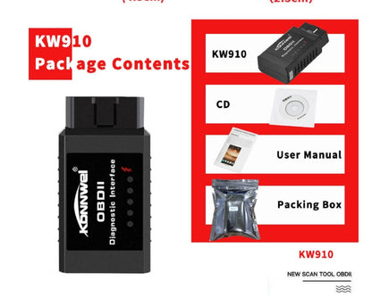 KONNWEI KW910 ELM327 OBD2 Diagnostic Tool