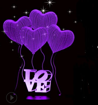 LED 3D Owl Touch Table Lamp Colorful