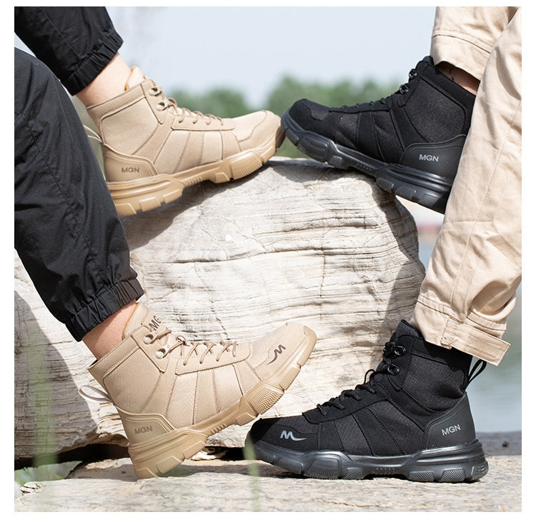 Labor Protection Shoes Anti-smash Anti-puncture Protective Shoes High Top