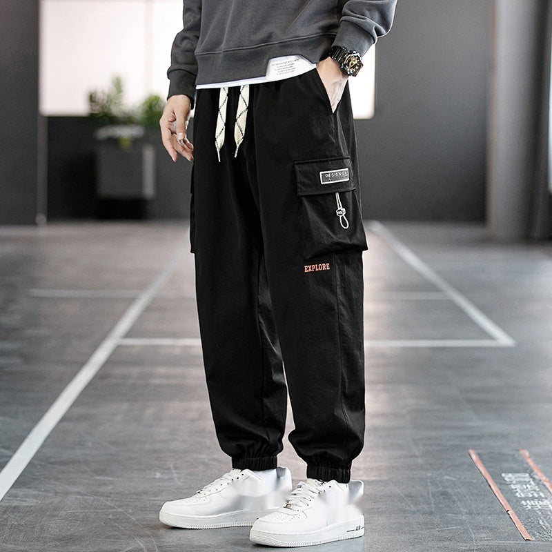 Men's Loose Plus Size Sports Overalls Pants