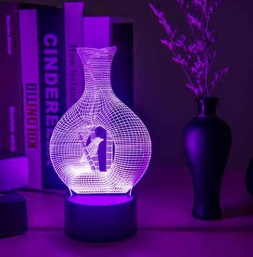 مصباح LED ليلي ثلاثي الأبعاد إبداعي