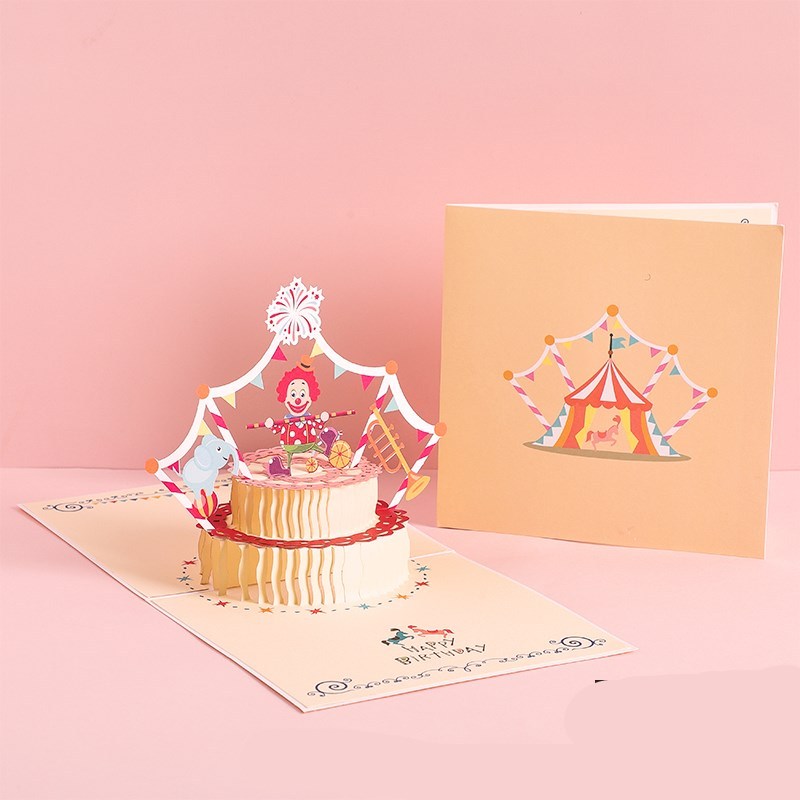 3D Sakura Kissing Lover Greeting Card