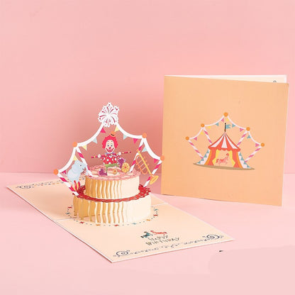 3D Sakura Kissing Lover Greeting Card