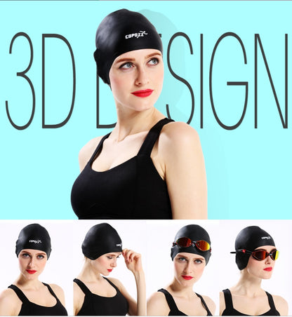 3D Silicone Waterproof Swim Cap