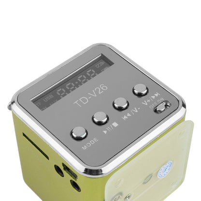 TD-V26 Portable Speaker Mini FM Radio Receiver MP3 Music Player