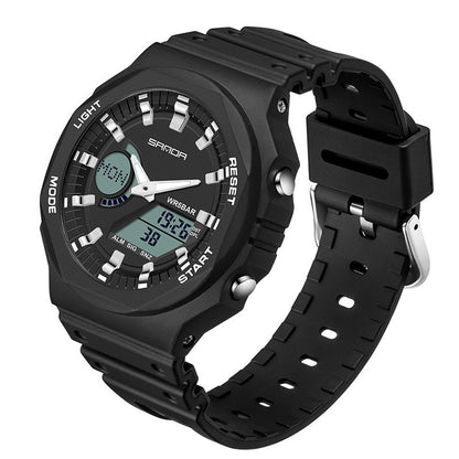 Sports Waterproof Dual Display Electronic Watch
