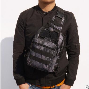 Tactical Canvas Camo Chest Bag – Outdoor Sports & Riding Pack