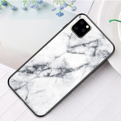 Marbled glass phone case