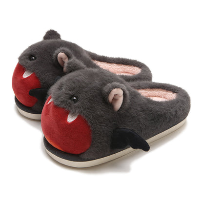 Cute Bat Halloween Personality Ins Cotton Slippers
