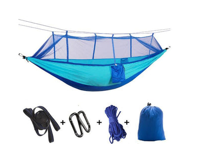 Portable Parachute Hammock with Mosquito Net - Army Green